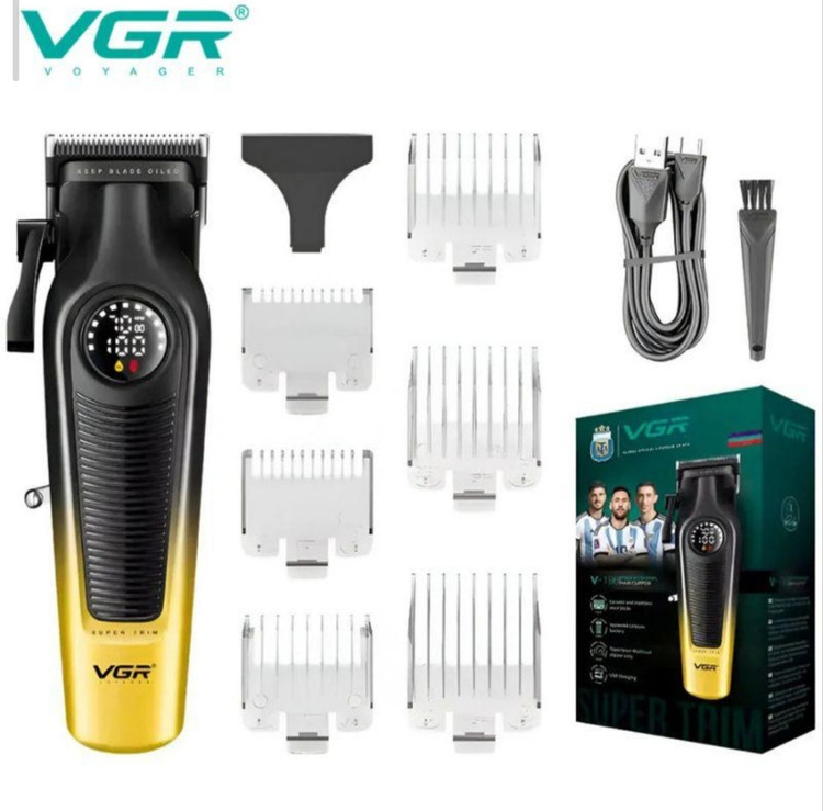حجم زن VGR مدل V-196 Gold | ماشین اصلاح حرفهای مو و فید
